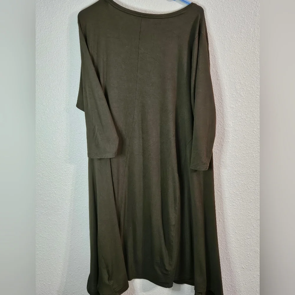 Style  & Co. Green 2X 3/4 sleeve dress - Picture 4 of 4
